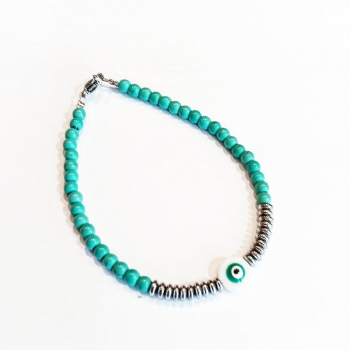 turquoise hematite and philtsi eye