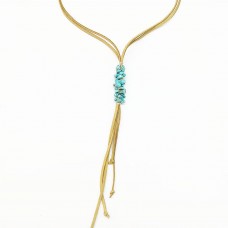 
									long necklace with turquoise